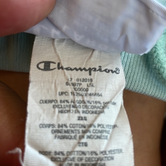 Champion Reverse Weave Green Logo Cut-Off Shorts, Size XXL - Picture 5 of 5